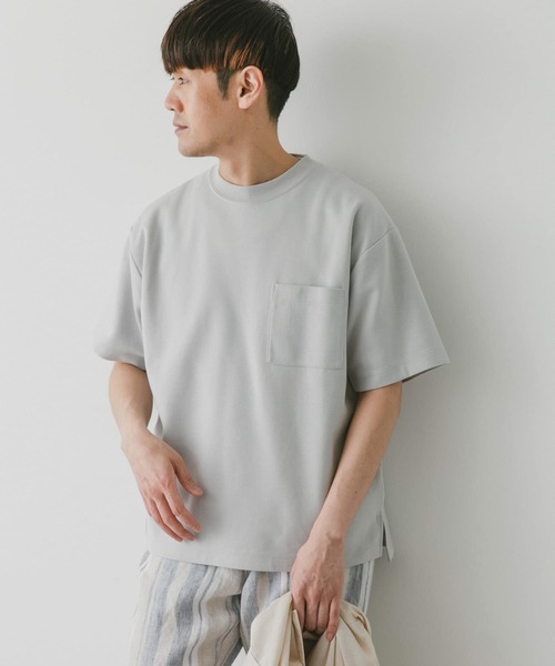 URBAN RESEARCH DOORS（アーバンリサーチドアーズ）の「ダブルフェイスショートスリーブTシャツ（Tシャツ/カットソー・メンズ・ピンク/ブラック/オフホワイト/ブルー・X-LARGE/MEDIUM/LARGE）」の5枚目の写真