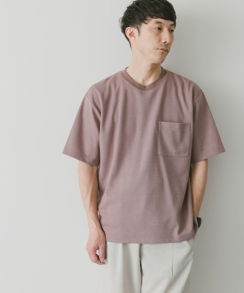URBAN RESEARCH DOORS（アーバンリサーチドアーズ）の「ダブルフェイスショートスリーブTシャツ（Tシャツ/カットソー・メンズ・ピンク/ブラック/オフホワイト/ブルー・X-LARGE/MEDIUM/LARGE）」の17枚目の写真