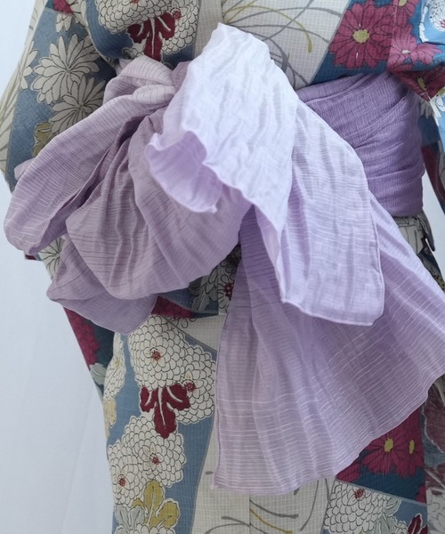 utatane（ウタタネ）の「キッズ浴衣3点セット ひよこ商店 マーガレットのエメラルド裂取文（浴衣・キッズ・ブルー・100cm/110cm/120cm/130cm）」の3枚目の写真