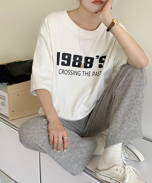 DiamondHearts(ダイヤモンドハーツ)の「カラーロゴプリント半袖Tシャツ(Tシャツ/カットソー・レディース・ホワイト/ダークグレー/グレー・FREE)」の2枚目の写真