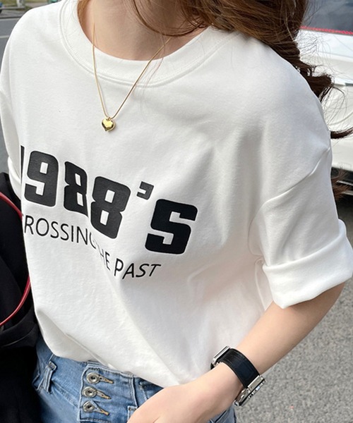 DiamondHearts(ダイヤモンドハーツ)の「カラーロゴプリント半袖Tシャツ(Tシャツ/カットソー・レディース・ホワイト/ダークグレー/グレー・FREE)」の19枚目の写真