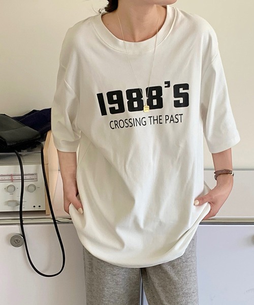 DiamondHearts(ダイヤモンドハーツ)の「カラーロゴプリント半袖Tシャツ(Tシャツ/カットソー・レディース・ホワイト/ダークグレー/グレー・FREE)」の4枚目の写真