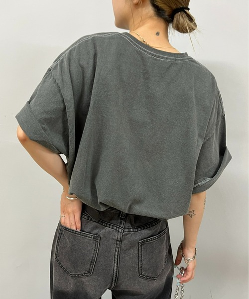 WHO'S WHO gallery（フーズフーギャラリー）の「COOPER FACT レーシングロゴビッグTEE（Tシャツ/カットソー・レディース・チャコールグレー/ブラック/ホワイト/ベージュ・FREE）」の14枚目の写真