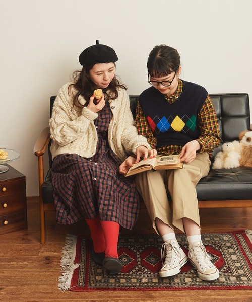 CHILD WOMAN（チャイルドウーマン）の「ギザタータンボタンダウンワンピース（シャツワンピース・レディース・ネイビー/イエロー・FREE）」の20枚目の写真