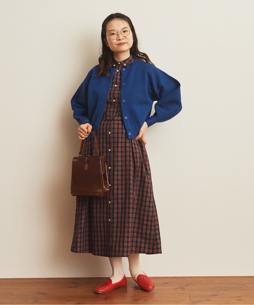 CHILD WOMAN（チャイルドウーマン）の「ギザタータンボタンダウンワンピース（シャツワンピース・レディース・ネイビー/イエロー・FREE）」の16枚目の写真