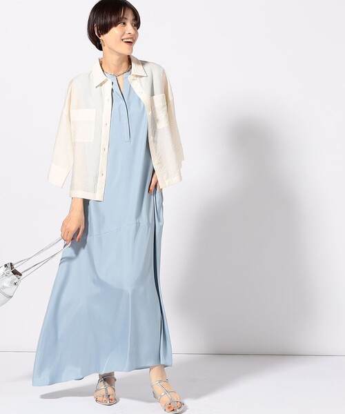 NOLLEY'S（ノーリーズ）の「洗えるフィブリルサテンノースリーブ