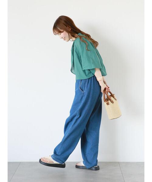 ehka sopo（エヘカソポ）の「リボンボレロブラウス（シャツ/ブラウス・レディース・グリーン/モカ/グレー/オフホワイト・F）」の10枚目の写真