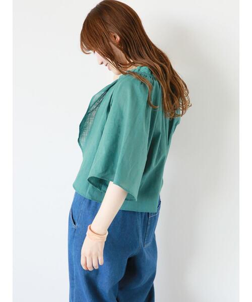 ehka sopo（エヘカソポ）の「リボンボレロブラウス（シャツ/ブラウス・レディース・グリーン/モカ/グレー/オフホワイト・F）」の14枚目の写真