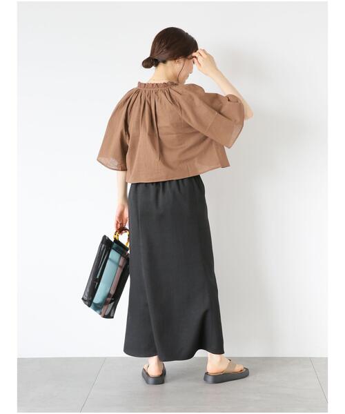 ehka sopo（エヘカソポ）の「リボンボレロブラウス（シャツ/ブラウス・レディース・グリーン/モカ/グレー/オフホワイト・F）」の17枚目の写真