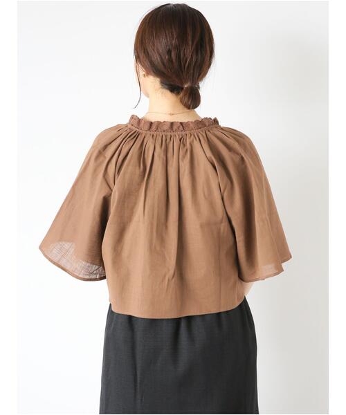 ehka sopo（エヘカソポ）の「リボンボレロブラウス（シャツ/ブラウス・レディース・グリーン/モカ/グレー/オフホワイト・F）」の22枚目の写真