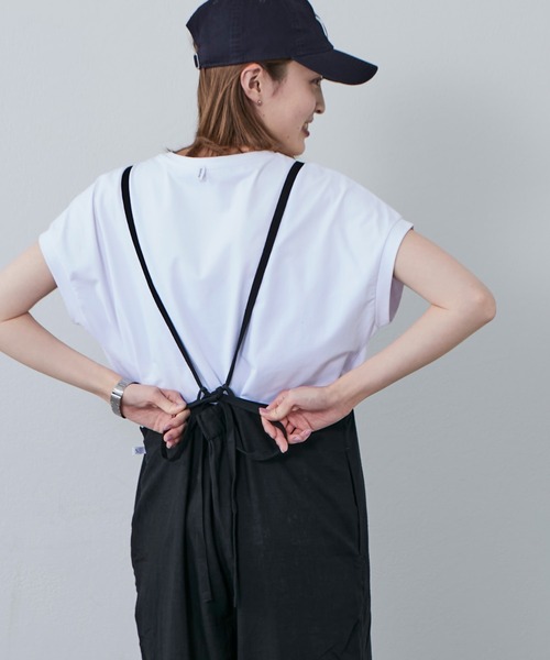 Franklin Climbing（フランクリンクライミング）の「■【Retreat】細紐サロペット（サロペット/オーバーオール・レディース・アイボリー/ブラック・ONE SIZE）」の12枚目の写真