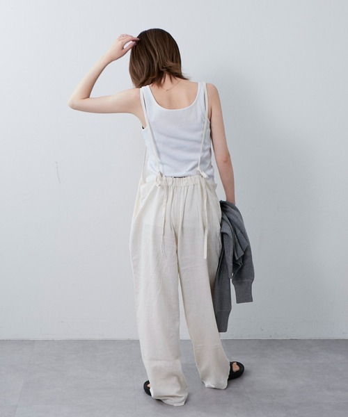 Franklin Climbing（フランクリンクライミング）の「■【Retreat】細紐サロペット（サロペット/オーバーオール・レディース・アイボリー/ブラック・ONE SIZE）」の5枚目の写真