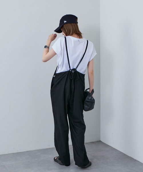 Franklin Climbing（フランクリンクライミング）の「■【Retreat】細紐サロペット（サロペット/オーバーオール・レディース・アイボリー/ブラック・ONE SIZE）」の14枚目の写真