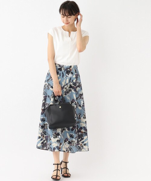 OPAQUE.CLIP（オペークドットクリップ）の「◆【2WAY】前後ポケット付きミドルトート（トートバッグ・レディース・ブラック/カーキ/オフホワイト・00）」の9枚目の写真