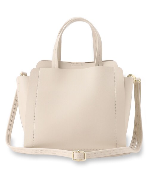 OPAQUE.CLIP（オペークドットクリップ）の「◆【2WAY】前後ポケット付きミドルトート（トートバッグ・レディース・ブラック/カーキ/オフホワイト・00）」の19枚目の写真