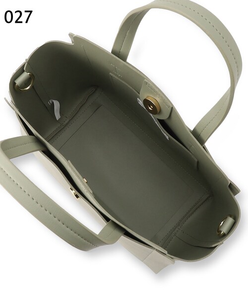 OPAQUE.CLIP（オペークドットクリップ）の「◆【2WAY】前後ポケット付きミドルトート（トートバッグ・レディース・ブラック/カーキ/オフホワイト・00）」の7枚目の写真