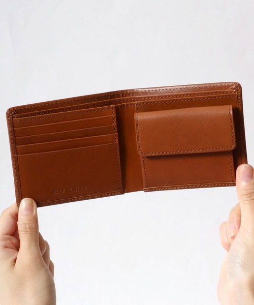 Lee（リー）の「Lee/リー Italy Leather Wallet/イタリアレザー ウォレット/ロゴ ワンポイント刺繍 二つ折り 財布/コンパクト/メンズ レディース（財布・メンズ・ダークブラウン/ブラック/ブラウン・FREE）」の9枚目の写真