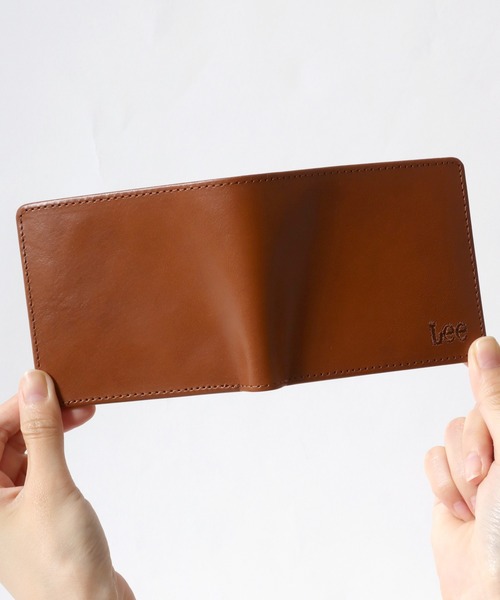 Lee（リー）の「Lee/リー Italy Leather Wallet/イタリアレザー ウォレット/ロゴ ワンポイント刺繍 二つ折り 財布/コンパクト/メンズ レディース（財布・メンズ・ダークブラウン/ブラック/ブラウン・FREE）」の10枚目の写真