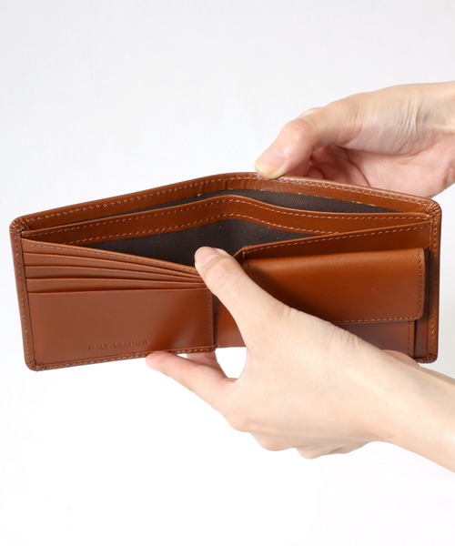 Lee（リー）の「Lee/リー Italy Leather Wallet/イタリアレザー ウォレット/ロゴ ワンポイント刺繍 二つ折り 財布/コンパクト/メンズ レディース（財布・メンズ・ダークブラウン/ブラック/ブラウン・FREE）」の12枚目の写真