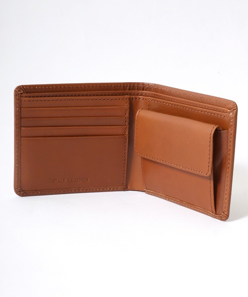 Lee（リー）の「Lee/リー Italy Leather Wallet/イタリアレザー ウォレット/ロゴ ワンポイント刺繍 二つ折り 財布/コンパクト/メンズ レディース（財布・メンズ・ダークブラウン/ブラック/ブラウン・FREE）」の4枚目の写真