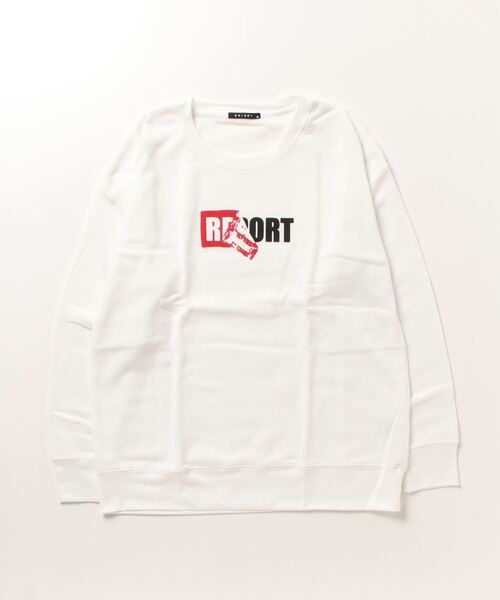 FUNALIVE（ファンアライブ）の「Printed brushed sweatshirt / プリント裏起毛スウェットトレーナー unisex（スウェット・メンズ・ホワイト/チャコールグレー/ベージュ/ネイビー/ピンク/杢グレー/チャコール/ホワイト系/ホワイト系1/ブラック系/ブラック系1/ブラック系3/グレー系/グレー系1/グレー系2/ネイビー系/ピンク系/ブラック/ブラック系2・L/M/LL）」の3枚目の写真