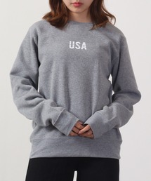 Printed brushed sweatshirt / プリント裏起毛スウェットトレーナー unisex