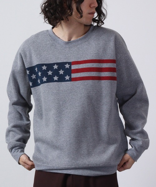 FUNALIVE（ファンアライブ）の「Printed brushed sweatshirt / プリント裏起毛スウェットトレーナー unisex（スウェット・メンズ・ホワイト/チャコールグレー/ベージュ/ネイビー/ピンク/杢グレー/チャコール/ホワイト系/ホワイト系1/ブラック系/ブラック系1/ブラック系3/グレー系/グレー系1/グレー系2/ネイビー系/ピンク系/ブラック/ブラック系2・L/M/LL）」の14枚目の写真