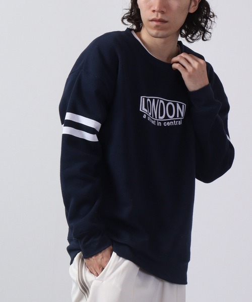 FUNALIVE（ファンアライブ）の「Printed brushed sweatshirt / プリント裏起毛スウェットトレーナー unisex（スウェット・メンズ・ホワイト/チャコールグレー/ベージュ/ネイビー/ピンク/杢グレー/チャコール/ホワイト系/ホワイト系1/ブラック系/ブラック系1/ブラック系3/グレー系/グレー系1/グレー系2/ネイビー系/ピンク系/ブラック/ブラック系2・L/M/LL）」の17枚目の写真