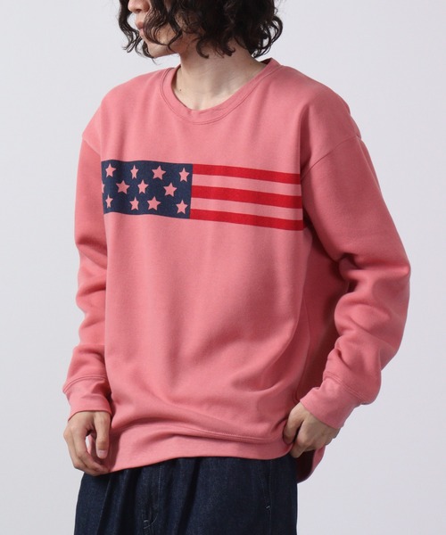 FUNALIVE（ファンアライブ）の「Printed brushed sweatshirt / プリント裏起毛スウェットトレーナー unisex（スウェット・メンズ・ホワイト/チャコールグレー/ベージュ/ネイビー/ピンク/杢グレー/チャコール/ホワイト系/ホワイト系1/ブラック系/ブラック系1/ブラック系3/グレー系/グレー系1/グレー系2/ネイビー系/ピンク系/ブラック/ブラック系2・L/M/LL）」の19枚目の写真