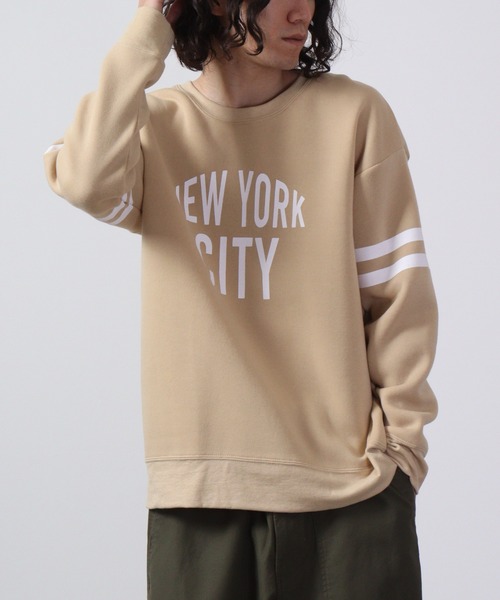 FUNALIVE（ファンアライブ）の「Printed brushed sweatshirt / プリント裏起毛スウェットトレーナー unisex（スウェット・メンズ・ホワイト/チャコールグレー/ベージュ/ネイビー/ピンク/杢グレー/チャコール/ホワイト系/ホワイト系1/ブラック系/ブラック系1/ブラック系3/グレー系/グレー系1/グレー系2/ネイビー系/ピンク系/ブラック/ブラック系2・L/M/LL）」の15枚目の写真
