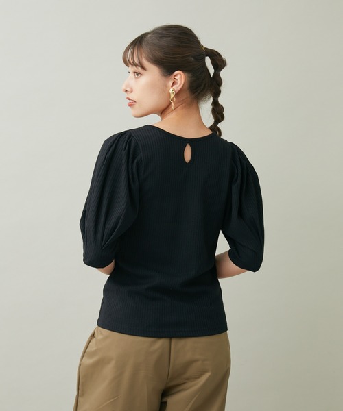 TRANOI（トラノイ）の「TRANOI. ペプラムベルトセットTOPS（Tシャツ/カットソー・レディース・チャコールグレー/ブラック・FREE）」の11枚目の写真