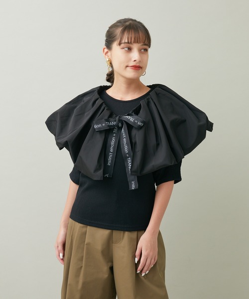 TRANOI（トラノイ）の「TRANOI. ペプラムベルトセットTOPS（Tシャツ/カットソー・レディース・チャコールグレー/ブラック・FREE）」の12枚目の写真