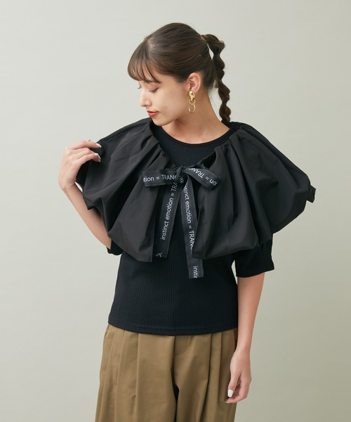TRANOI（トラノイ）の「TRANOI. ペプラムベルトセットTOPS（Tシャツ/カットソー・レディース・チャコールグレー/ブラック・FREE）」の13枚目の写真