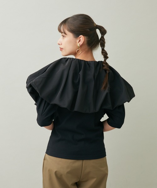 TRANOI（トラノイ）の「TRANOI. ペプラムベルトセットTOPS（Tシャツ/カットソー・レディース・チャコールグレー/ブラック・FREE）」の14枚目の写真