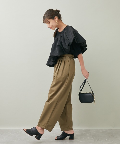 TRANOI（トラノイ）の「TRANOI. ペプラムベルトセットTOPS（Tシャツ/カットソー・レディース・チャコールグレー/ブラック・FREE）」の7枚目の写真
