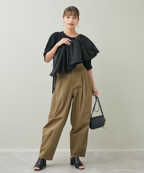 TRANOI（トラノイ）の「TRANOI. ペプラムベルトセットTOPS（Tシャツ/カットソー・レディース・チャコールグレー/ブラック・FREE）」の10枚目の写真