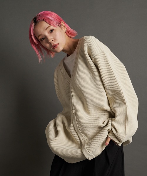 JACKROSE（ジャックローズ）の「JE-レイヤードニットカーディガン（カーディガン/ボレロ・メンズ・ブルーグリーン/オレンジ/ブラック/アイボリー・M/L）」の7枚目の写真