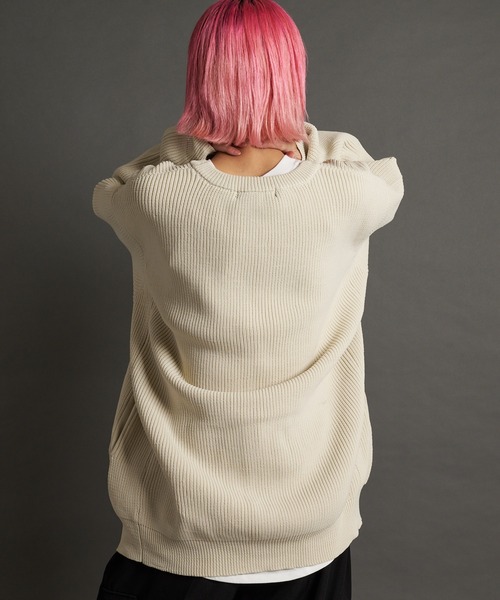 JACKROSE（ジャックローズ）の「JE-レイヤードニットカーディガン（カーディガン/ボレロ・メンズ・ブルーグリーン/オレンジ/ブラック/アイボリー・M/L）」の12枚目の写真