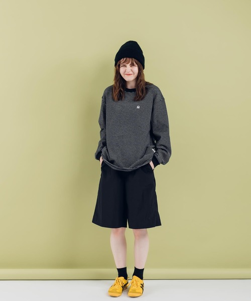 MUHET(ミュエータ)の「ロゴ刺繍ロンT(Tシャツ/カットソー・レディース・ブルー/カーキ/オフホワイト/ブラック・MEDIUM/X-LARGE)」の10枚目の写真