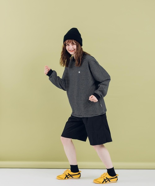 MUHET(ミュエータ)の「ロゴ刺繍ロンT(Tシャツ/カットソー・レディース・ブルー/カーキ/オフホワイト/ブラック・MEDIUM/X-LARGE)」の11枚目の写真