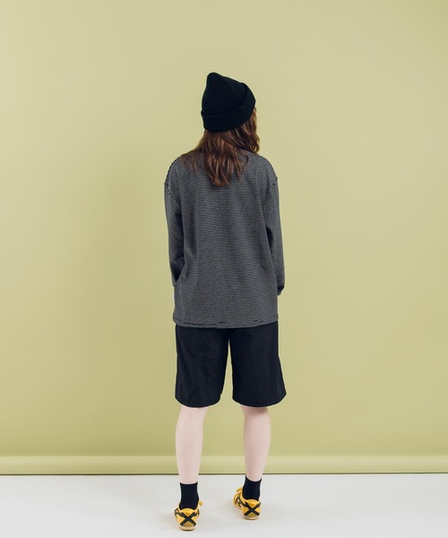 MUHET(ミュエータ)の「ロゴ刺繍ロンT(Tシャツ/カットソー・レディース・ブルー/カーキ/オフホワイト/ブラック・MEDIUM/X-LARGE)」の12枚目の写真