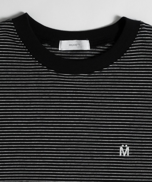 MUHET(ミュエータ)の「ロゴ刺繍ロンT(Tシャツ/カットソー・レディース・ブルー/カーキ/オフホワイト/ブラック・MEDIUM/X-LARGE)」の6枚目の写真