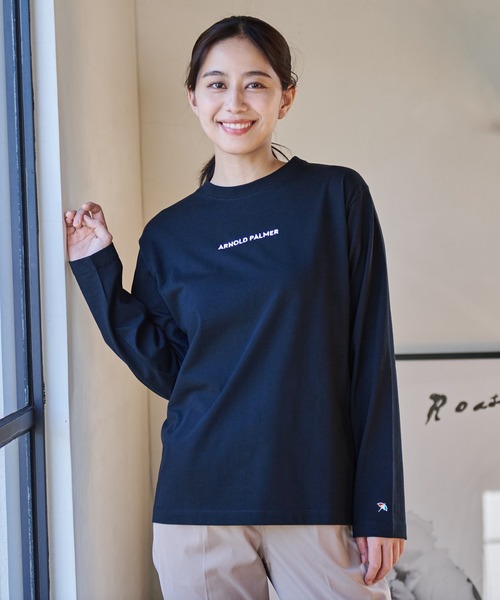 Arnold Palmer（アーノルドパーマー）の「ロゴグラフィック シェア ロングスリーブ Ｔシャツ（Tシャツ/カットソー・レディース・ブラック/ワインレッド/ホワイト・L/S/M/LL/XS）」の3枚目の写真