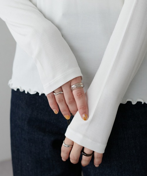 DISCOAT(ディスコート)の「【吸湿発熱・保温】あったかソフトリブタートルネックプルオーバー(Tシャツ/カットソー・レディース・ホワイト×ブラック/イエロー/オフホワイト/グリーン/ブラック・FREE)」の22枚目の写真