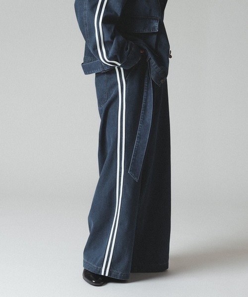 epnok(エプノック)の「トラックデニムワイドパンツ(デニムパンツ・メンズ・インディゴブルー/ブラック・SMALL/MEDIUM/LARGE)」の16枚目の写真