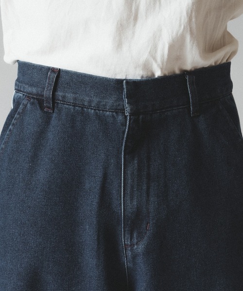 epnok(エプノック)の「トラックデニムワイドパンツ(デニムパンツ・メンズ・インディゴブルー/ブラック・SMALL/MEDIUM/LARGE)」の6枚目の写真