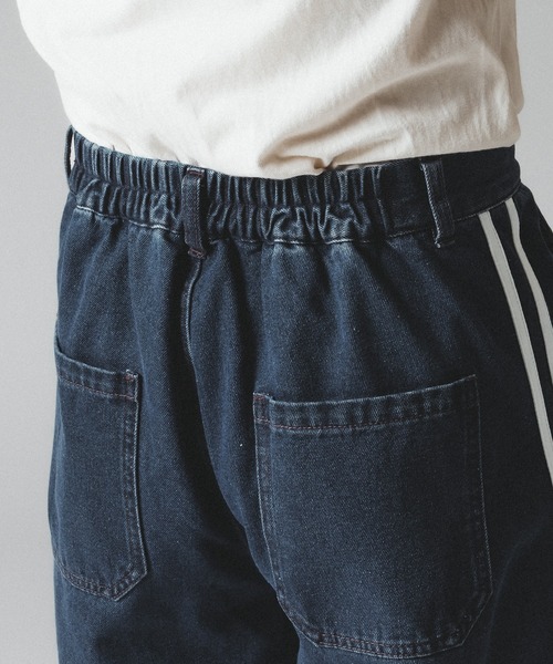 epnok(エプノック)の「トラックデニムワイドパンツ(デニムパンツ・メンズ・インディゴブルー/ブラック・SMALL/MEDIUM/LARGE)」の7枚目の写真