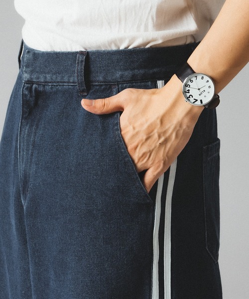 epnok(エプノック)の「トラックデニムワイドパンツ(デニムパンツ・メンズ・インディゴブルー/ブラック・SMALL/MEDIUM/LARGE)」の8枚目の写真