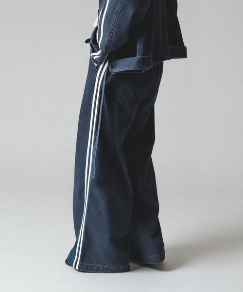 epnok(エプノック)の「トラックデニムワイドパンツ(デニムパンツ・メンズ・インディゴブルー/ブラック・SMALL/MEDIUM/LARGE)」の13枚目の写真