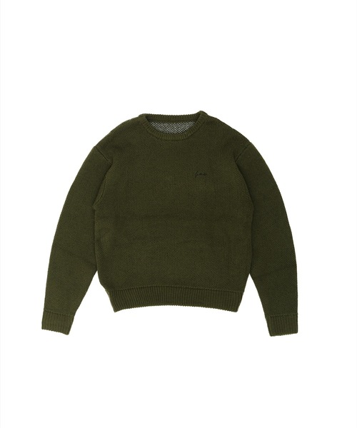 FCMM(エフシーエムエム)の「【日本限定アイテム】MAGATAMA KNIT SWEATER/勾玉ニットセーター(ニット/セーター・メンズ・グレー/オリーブ/アイボリー・MEDIUM/LARGE)」の8枚目の写真